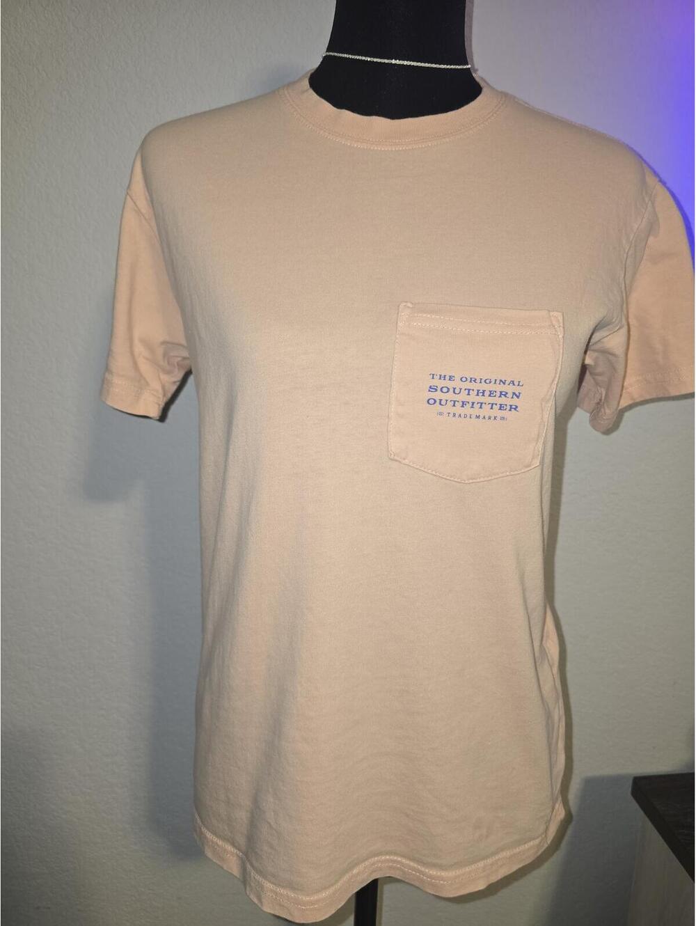 Southern Marsh Youth Large Beige Graphic Pocket T-Shirt